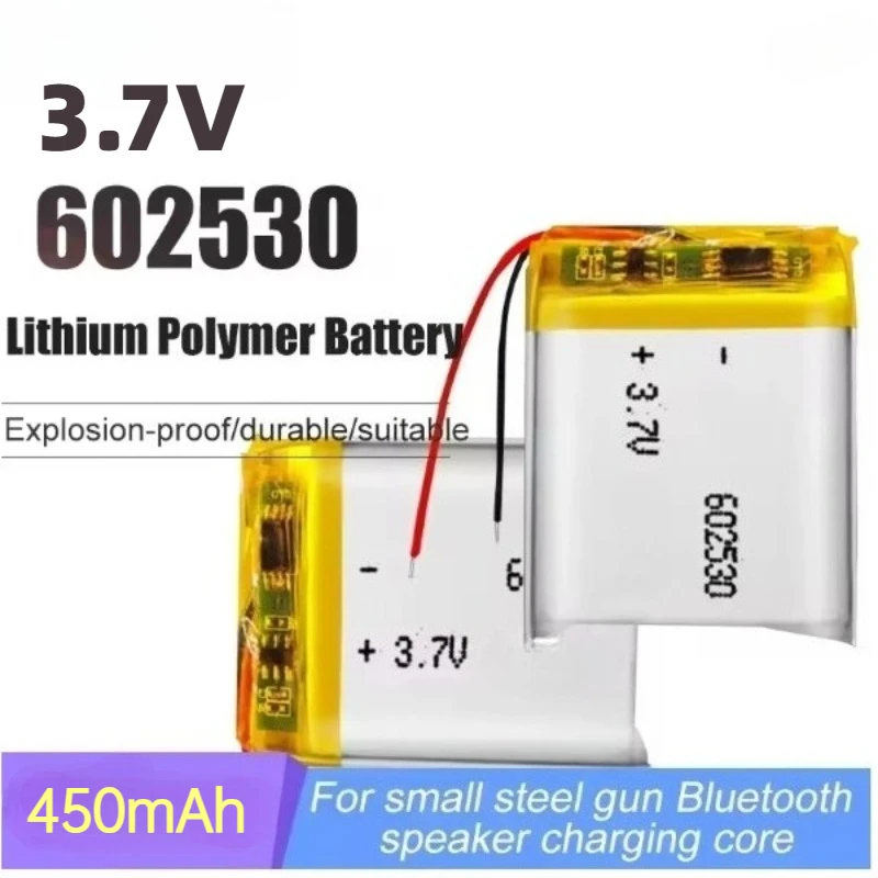 602530 450mAh 3.7V Lithium Ion Polymer Battery 3.7v Lithium Battery For MP4 MP5 GPS PSP Smart Watch Driving Recorder