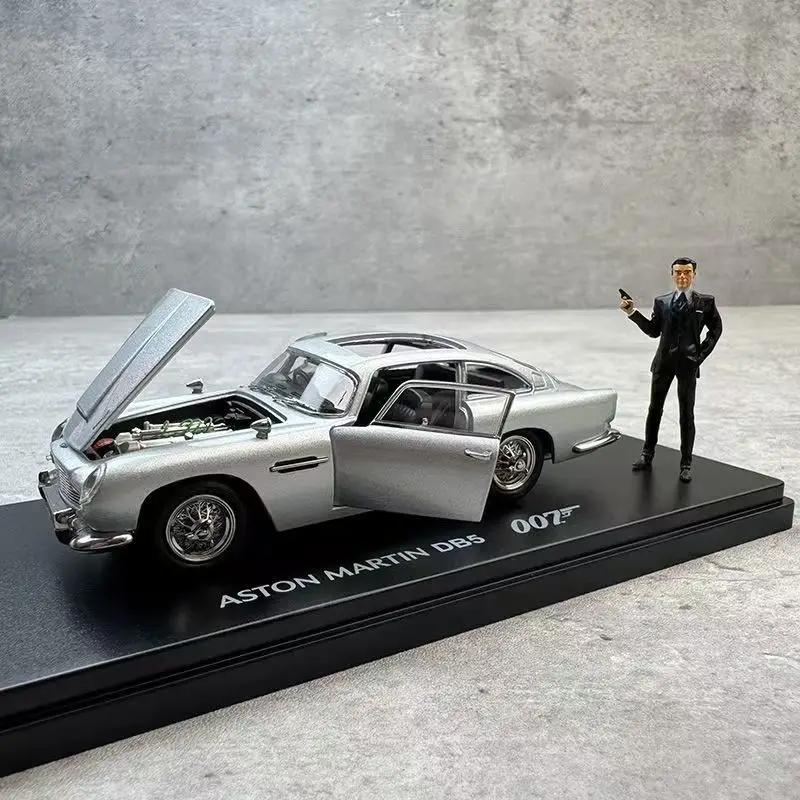 

Diecast 1:43 Scale Aston Martin DB5 007 Alloy Car Model Collectible Toy Gift Souvenir Display Ornament