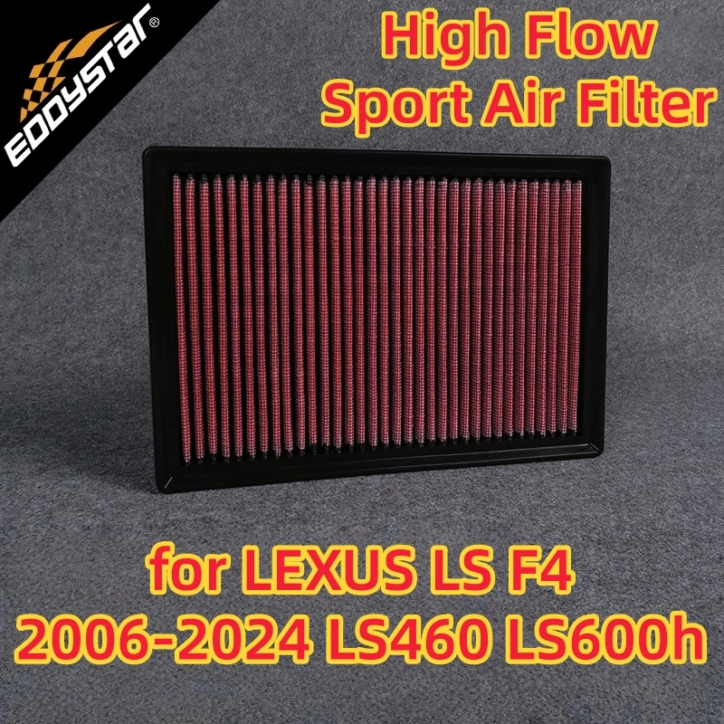 

High Flow Sport Air Filter for LEXUS LS F4 2006-2024 LS460 AWD USF40 LS600h AWD UVF45 Washable Racing Intake Filters