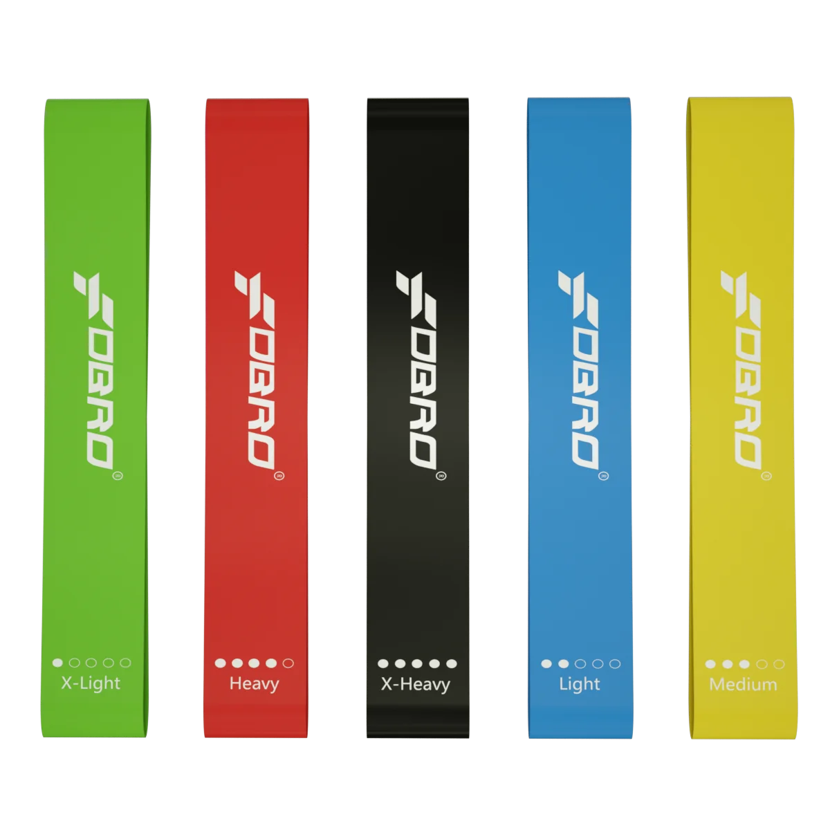 FDBRO Yoga Sport Resistance Rubber Bands 5 Colour Indoor Outdoor Fitness Equipment Pilates Sport Training Workout Elastic Bands