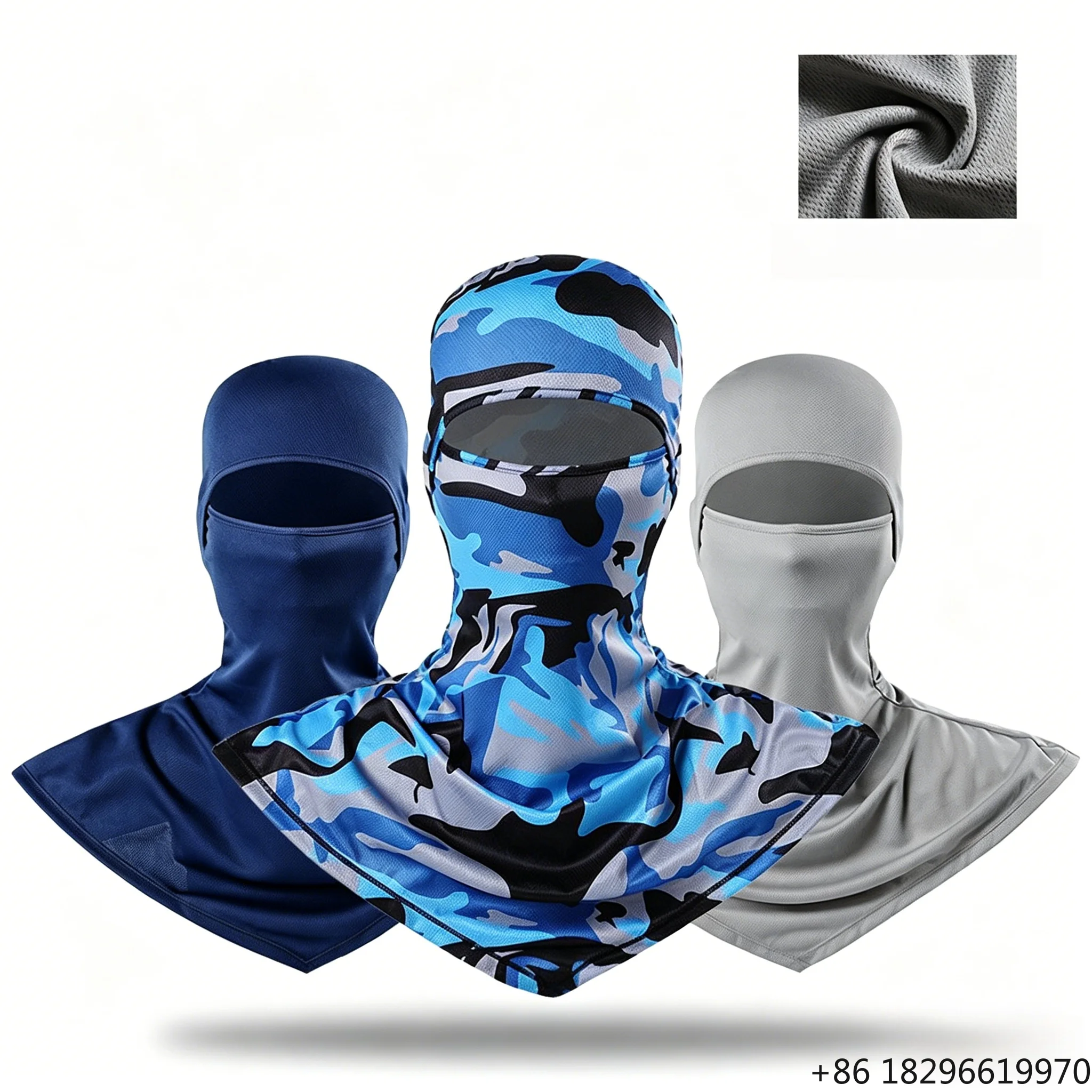 Sun Protection Breathable Headgear Face Mask Quick-Dry Full Face Balaclava Sports Neck Gaiter Breathable Ice Silk Headband