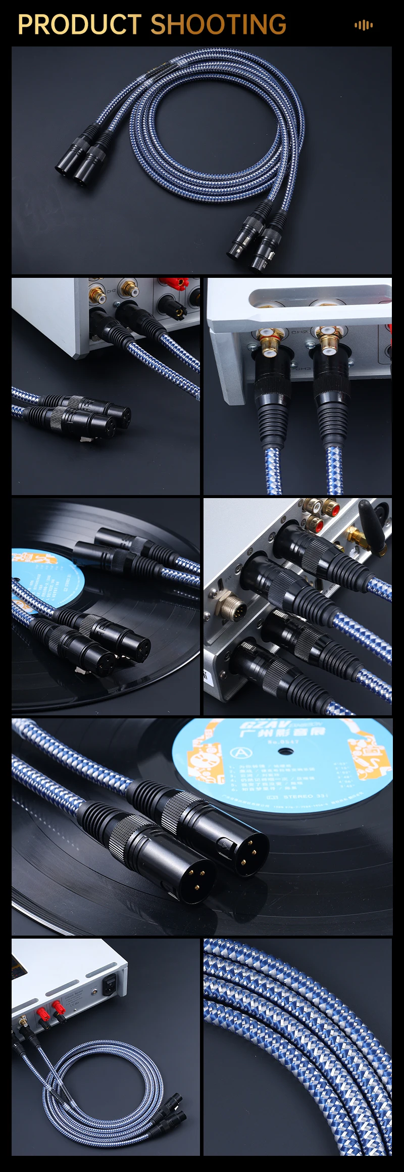 Serost HiFi Audio Balance-Kabel 99,9999% Versilbertes OFC-Kabel XLR-Audiokabel für CD DAC DSP Verstärker Aktivlautsprecher – Detail 11