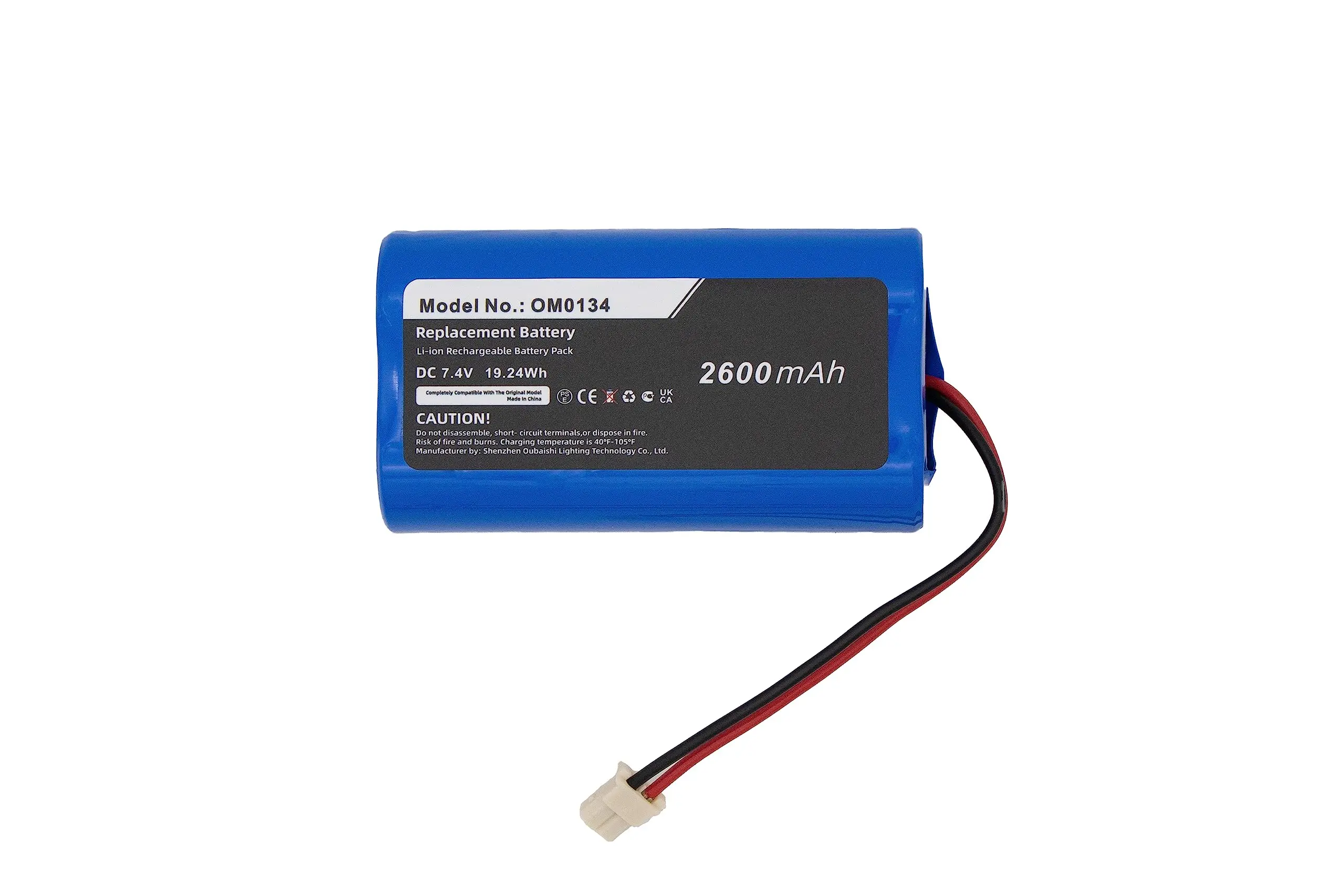 Replacement Battery for SurgiTel  Eclipse EHL65, EHL-65, Odyssey Analog 25458, OM0134 7.4V/mA