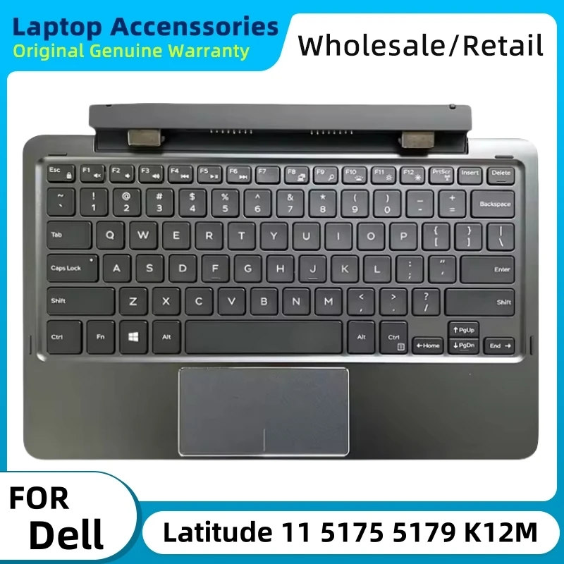 

Новая оригинальная клавиатура для ноутбука Dell Latitude 11 5175 5179 K12M, сменная клавиатура для планшета, портативная базовая док-станция с подсветкой 0WF3MH