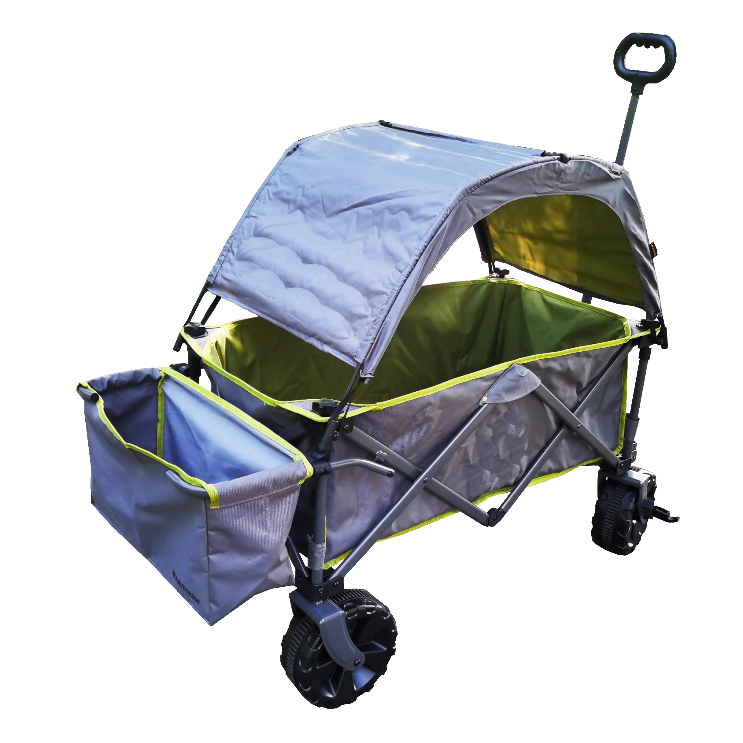 

Removable roof folding wagon Large four-wheel, converged camping wagon Such a canopy can be moved