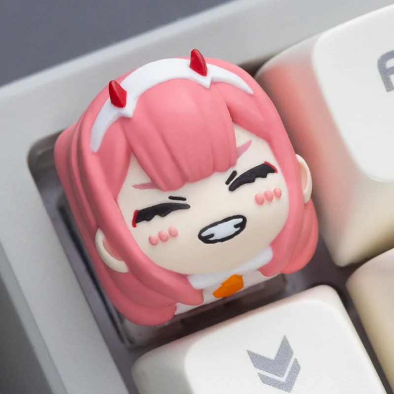 Anime Keycaps 02 3D Resin Kawaii Keyboard Cap Cartoon Handmade Gaming Artistic Keycap for Mechanical Keyboard  Accessory Gift