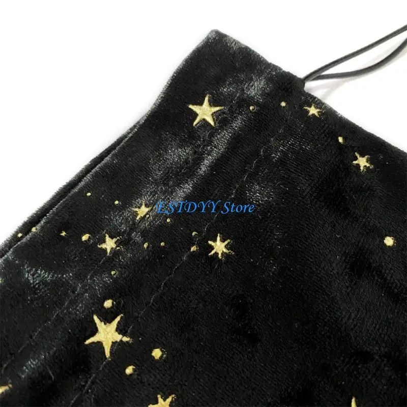 

G6DE Drawstring Dices Carrying Astrolabes Divinations Tarot Card Bag Flannelette Bag