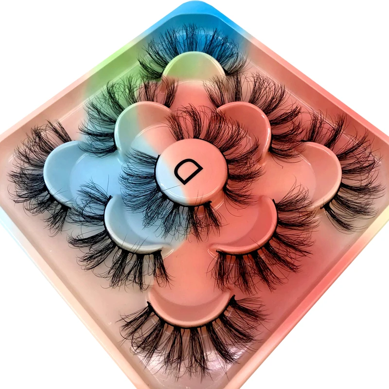 New 5-Pair 3D Mink Eyelash Dramatic Volume False Eyelash Extension False Eyelash Wholesale Makeup Tool