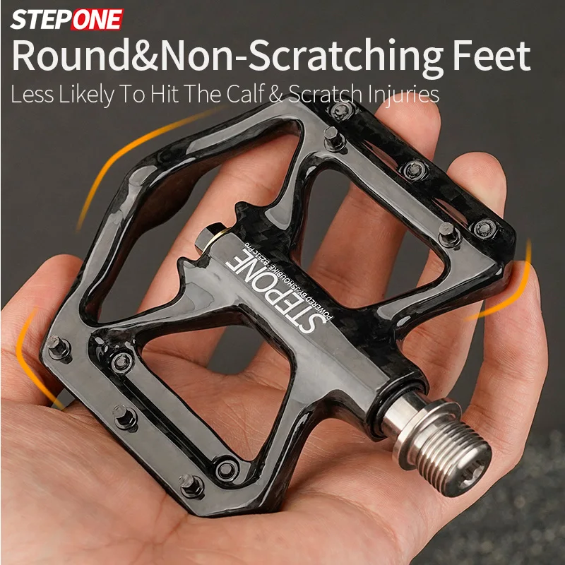 JSHOU BIKE Bicycle Pedals Ultralight Carbon Fiber Non-Slip Road Mountain MTB Bike Pedal Waterproof Bicycle Accessories/Parts