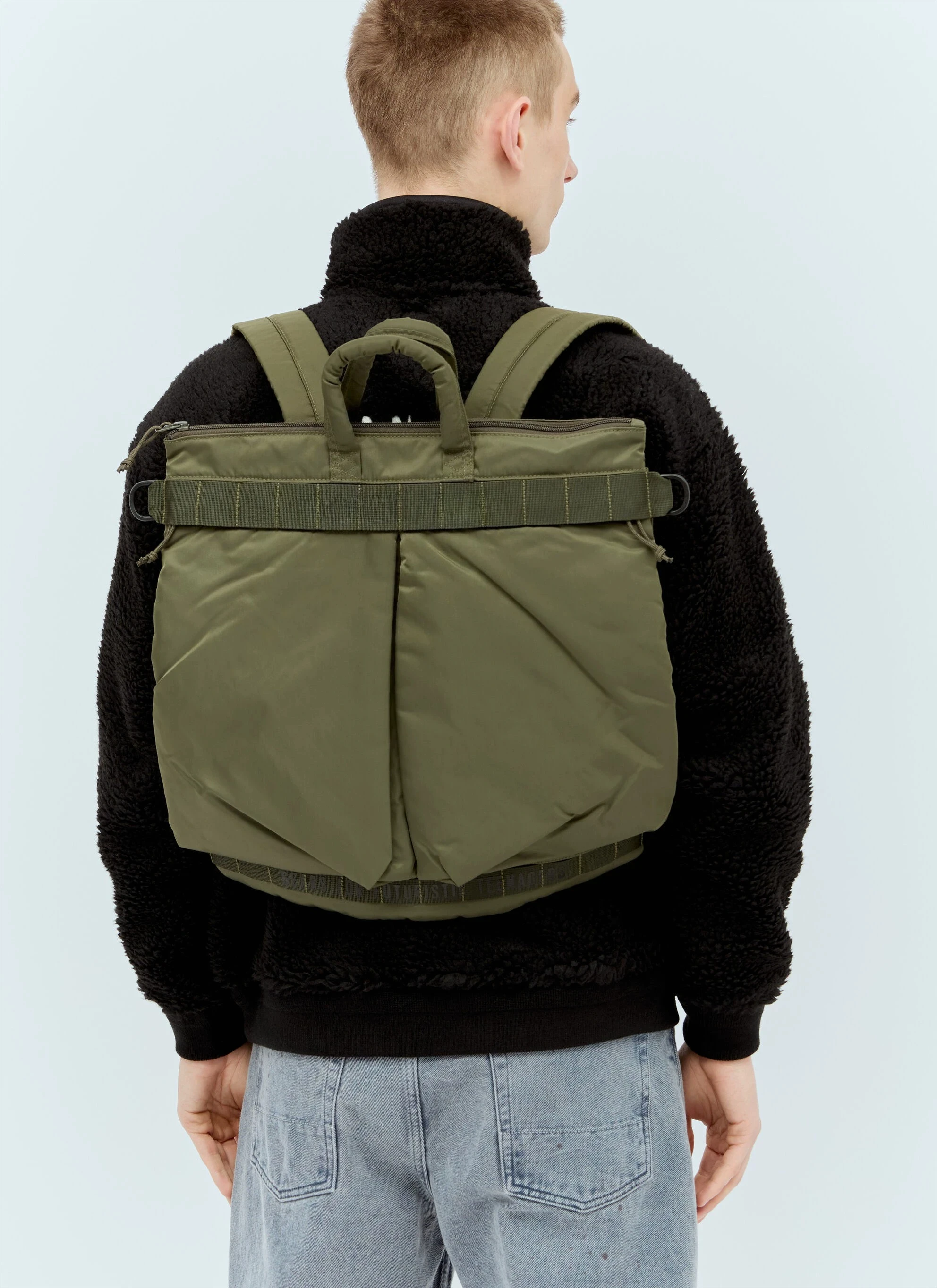 

HU 25SS letter printed nylon bag casual shoulder bag portable diagonal span shoulder back