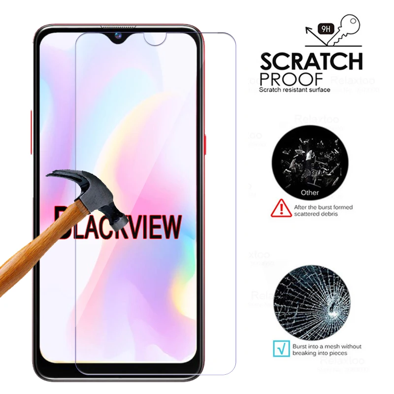 2-1Pcs Glass For Blackview A95 A55 A80s A90 A100 A80 A70 A60 Plus Pro Film Cover For Blackview A 100 95 90 80 80S 70 60 55 Glass