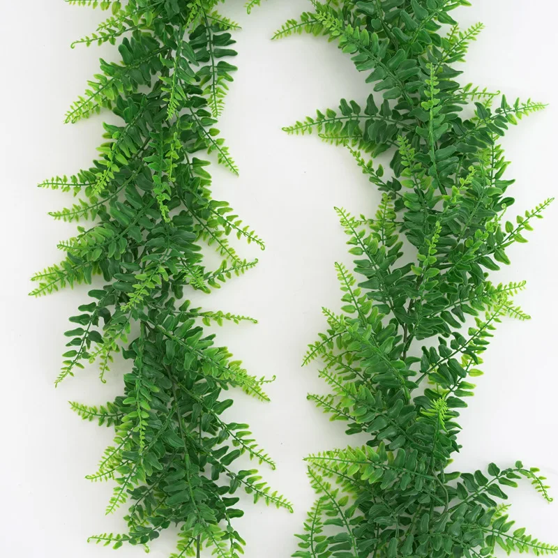 175 cm/68,9 Zoll künstliche Pflanzen Ranken gefälschte Schlingerpflanzen Kunststoff Farn Blätter Wand Laub tropische Farnpflanzen für Hausgarten – Detail 5