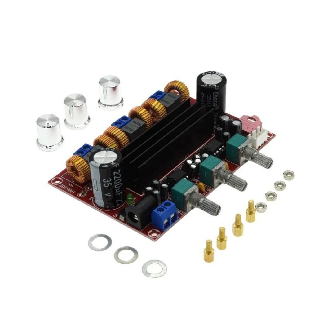 XH-M139 2.1 Channel Digital Power Amplifier Board 12V-24V Wide Voltage TPA3116D2 2*50W+100W