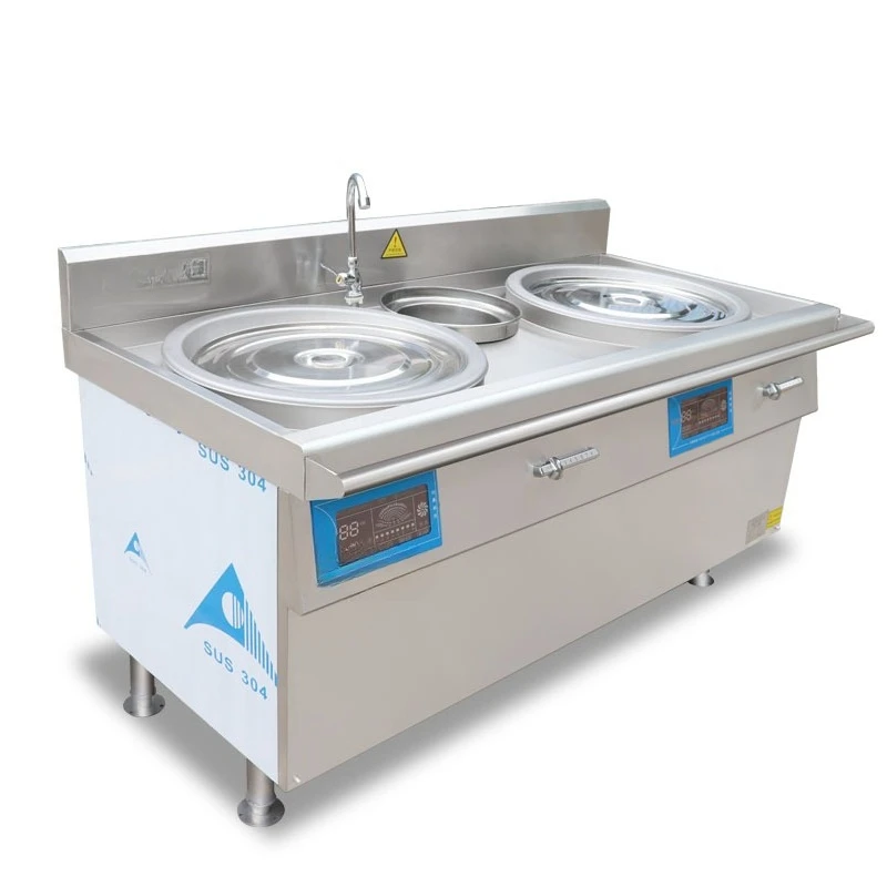Marine 440V double-eye large wok, high-power commercial electromagnetic cooking stove, ship cooking noodles
