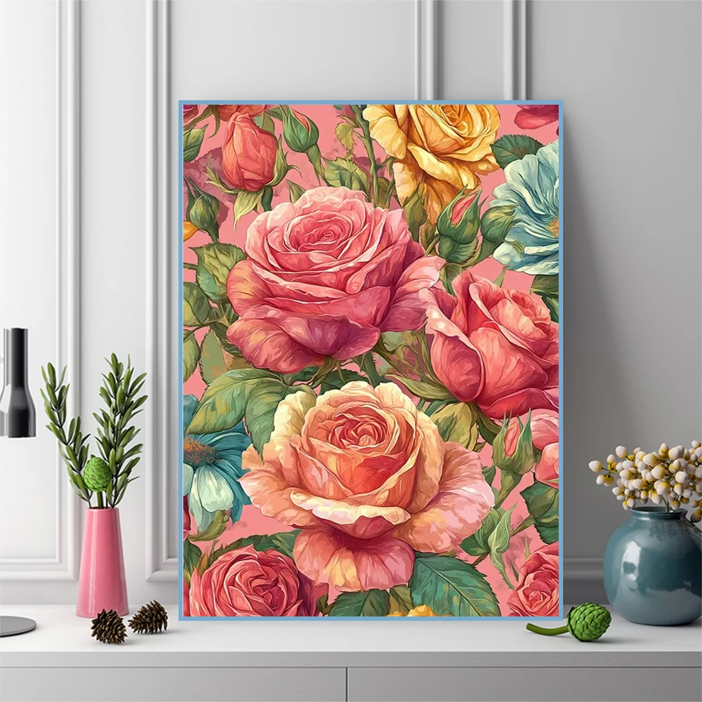Momoart Full Drill Diamond Emb - Embroidery Rose Stitch review and price