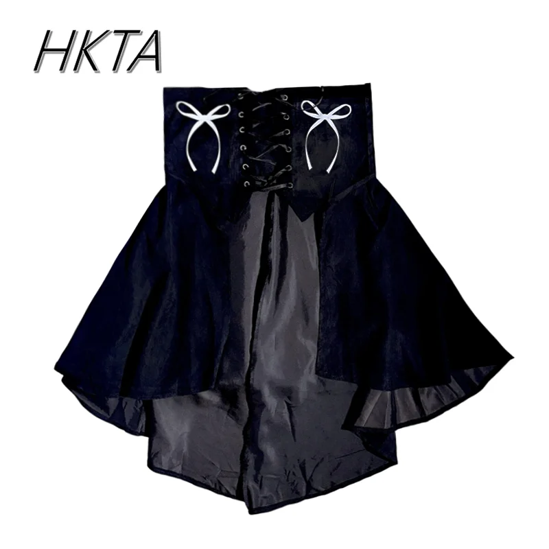 Dolce e fresco cinturino in pizzo nero sigillo in vita gilet da donna cuciture in pizzo ragazza calda torta di personalità gonna bianca set da 2 pezzi