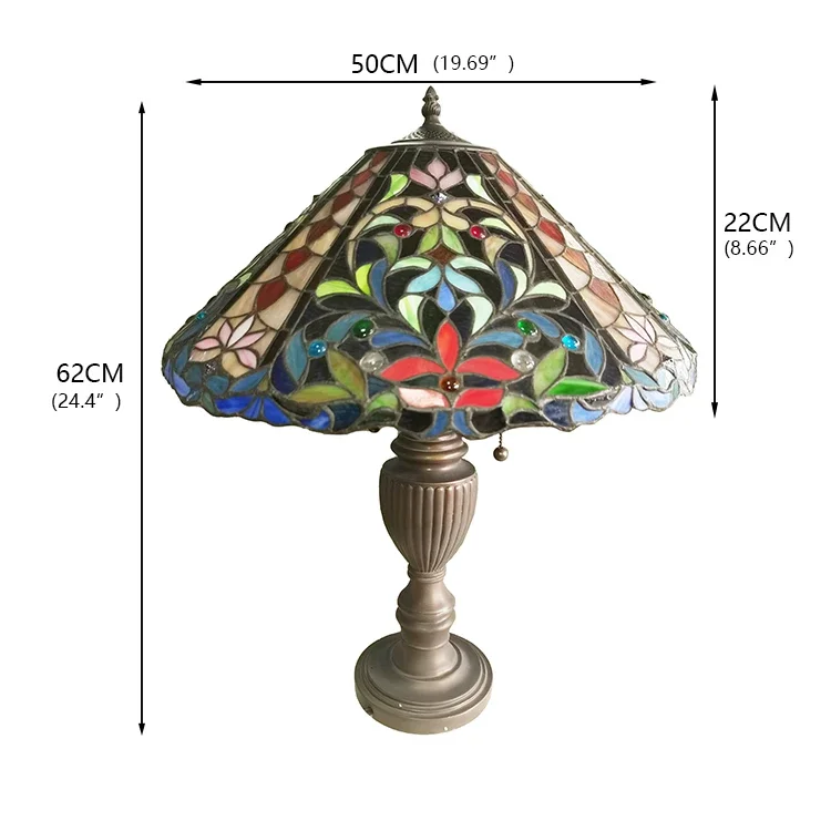 Stained Glass Colorful Leaf Lampshade