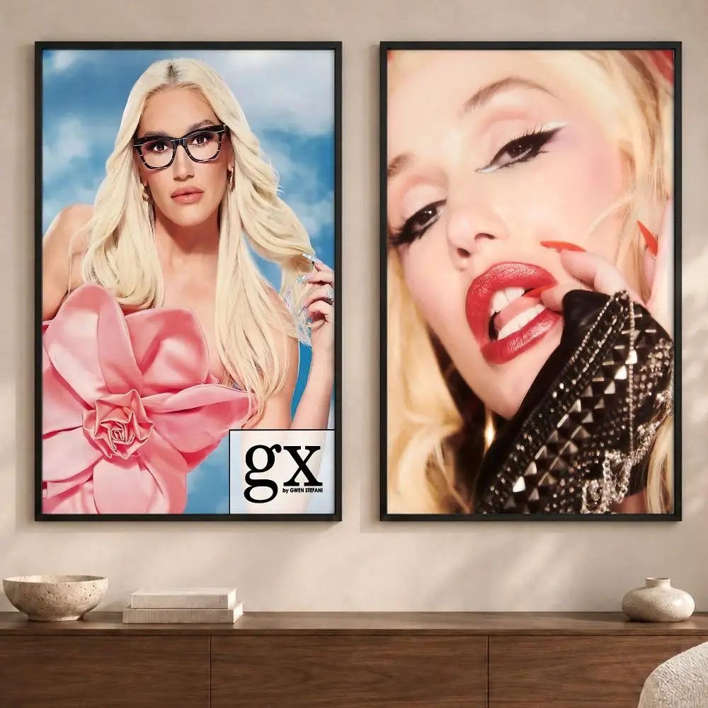 Singer G-Gwen StefaniS Poster Art  Self-Adhesive No Glue Residue Wall Sticker for Home Office Nursery