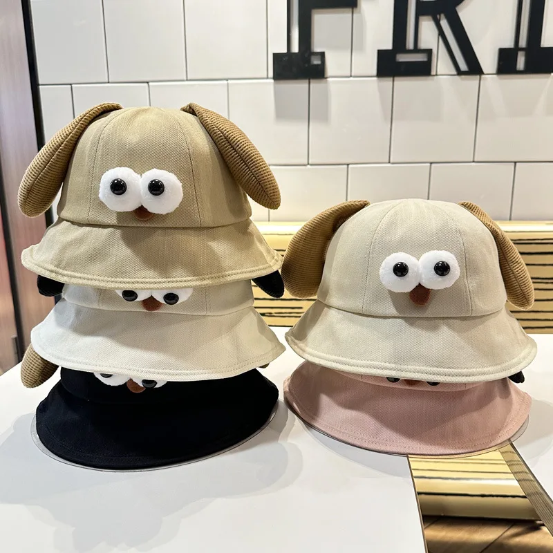 2024 New Cartoon Cute Dog Bucket Hats With Summer Foldable Lightweight Sun Hat Fishing Caps For Women Men Teens Adult