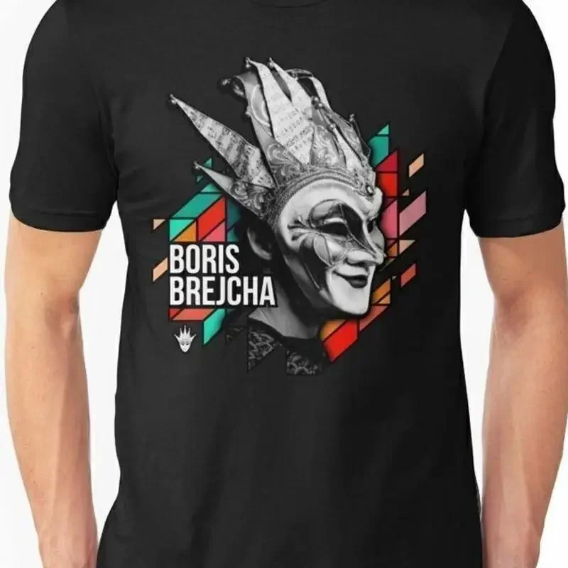 Boris Brejcha Mask T-Shirt, DJ, High-Tech, minimalistisches Techno-Musik-Design, Größe S bis 5XL.