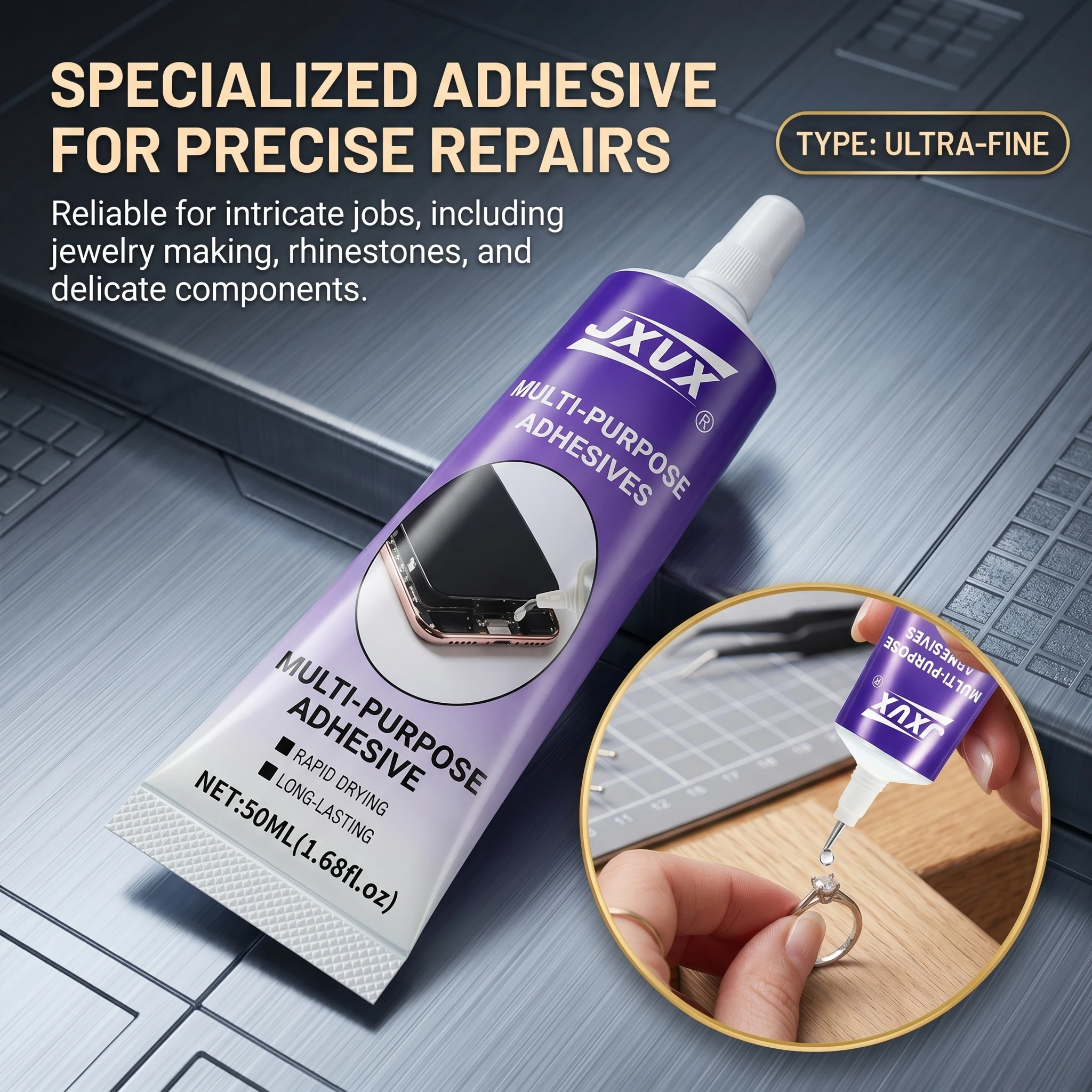 Cola Super B7000 de 50ml para Reparo de Tela de Celular, Adesivo para Tela Sensível ao Toque de Celular, Reparo DIY de Joias de Diamante e Vidro