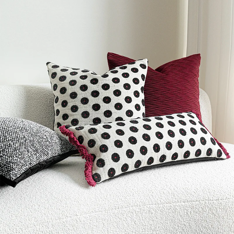 30X50/45X45/50X50CM Ed Black Throw Pillow Cover Modern Minimalist Waist Cushion Cover Decor Home Decorative Pillowcase