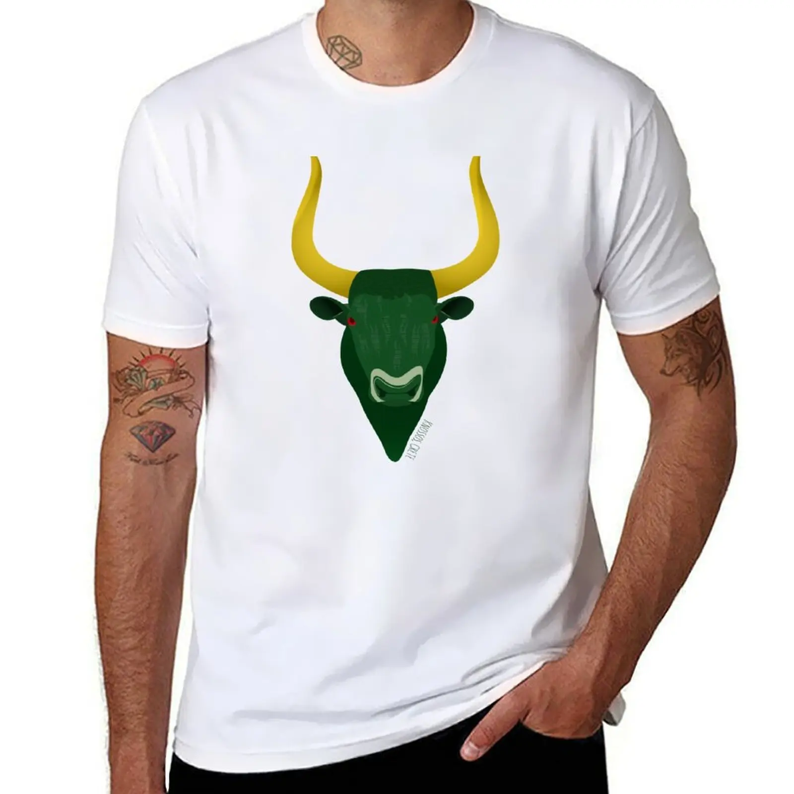 Camiseta Bull's Head Rhyton de Minoan Crete (Knossos), Camiseta de algodón, camiseta 100% para hombre, camiseta gráfica