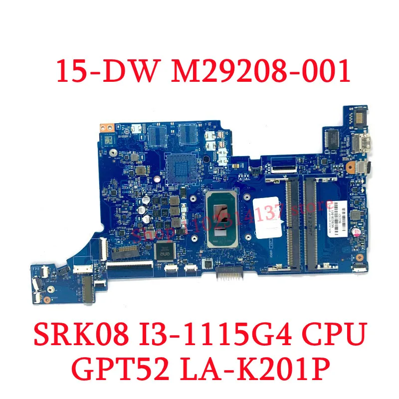 Imagem -02 - Laptop Motherboard para hp 15-dw M29208601 M29209-601 M29210-601 M29211-601 i3 i5 i7 Cpu gm Mx350 La-k201p 100 Testado Bom