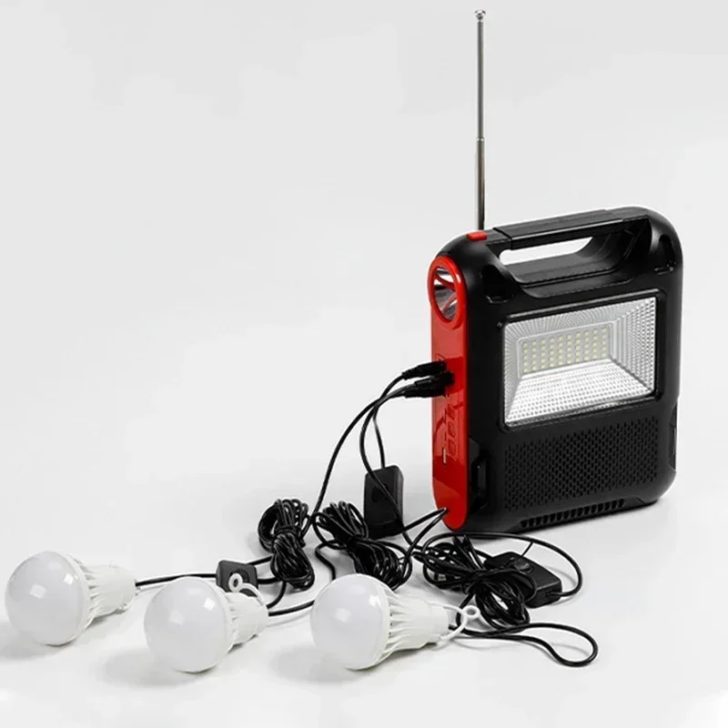 Portable 6V Rechargeable Solar Panel Power Storage Generator System USB Charger With Lamp Lighting Home Solars Energy Kit