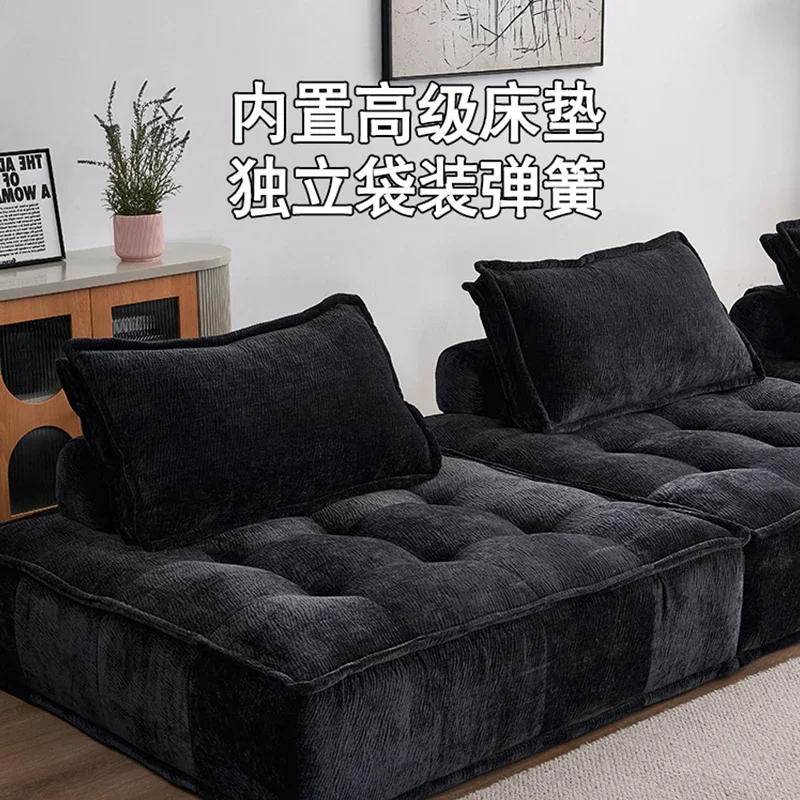 أريكة بيدمونت، مجموعة وحدة غرفة المعيشة، قماش لورانس إيطالي، كتلة توفو الشنيل #3