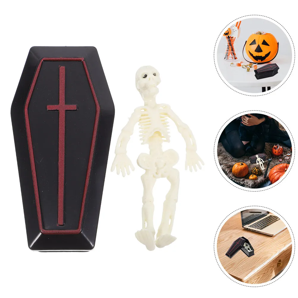 

6 комплектов миниатюрных декоративных гробиков для Хэллоуина, реалистичные маленькие жуткие настольные украшения для дома с привидениями, для использования в помещении и на улице