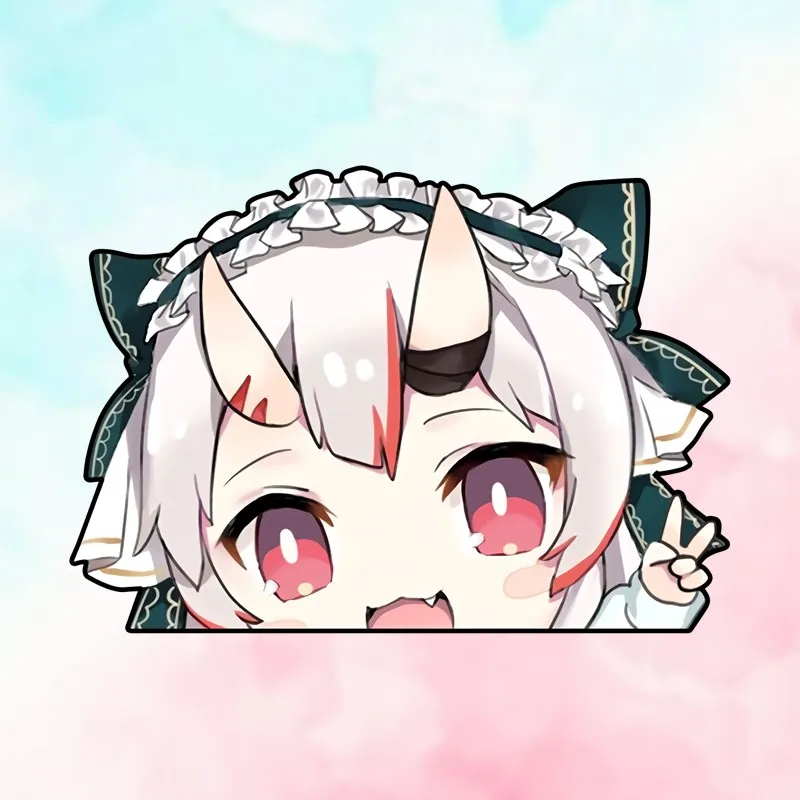 EARLFAMILY Hololive Nakiri Ayame disfraz de sirvienta pegatinas de coche Graffiti motocicleta tabla de surf calcomanías vinilo a prueba de arañazos revestimiento para coche