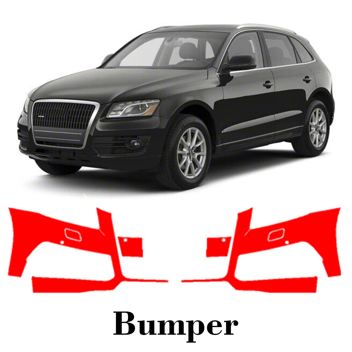 

Car Precut Paint Protection Film Front Bumper Anti-scratch Exterior TPU PPF For Audi Q5 S-Line 2009-2012