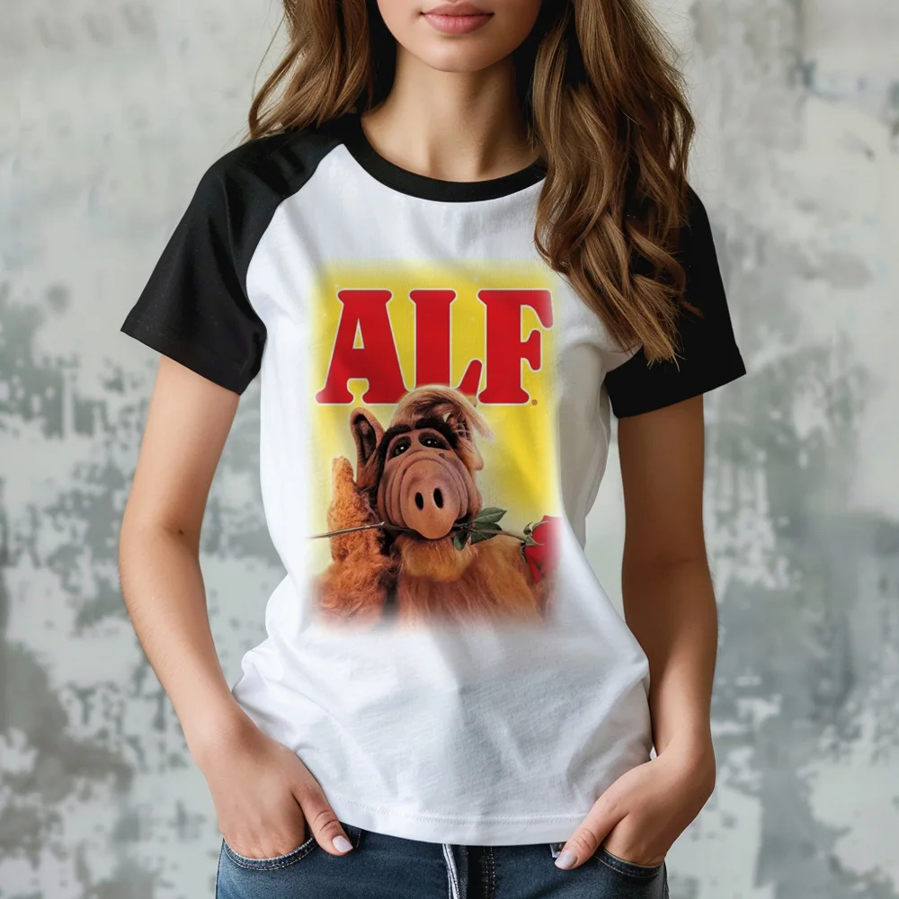 Alf t-shirts women Y2K graphic summer t shirt girl funny clothing