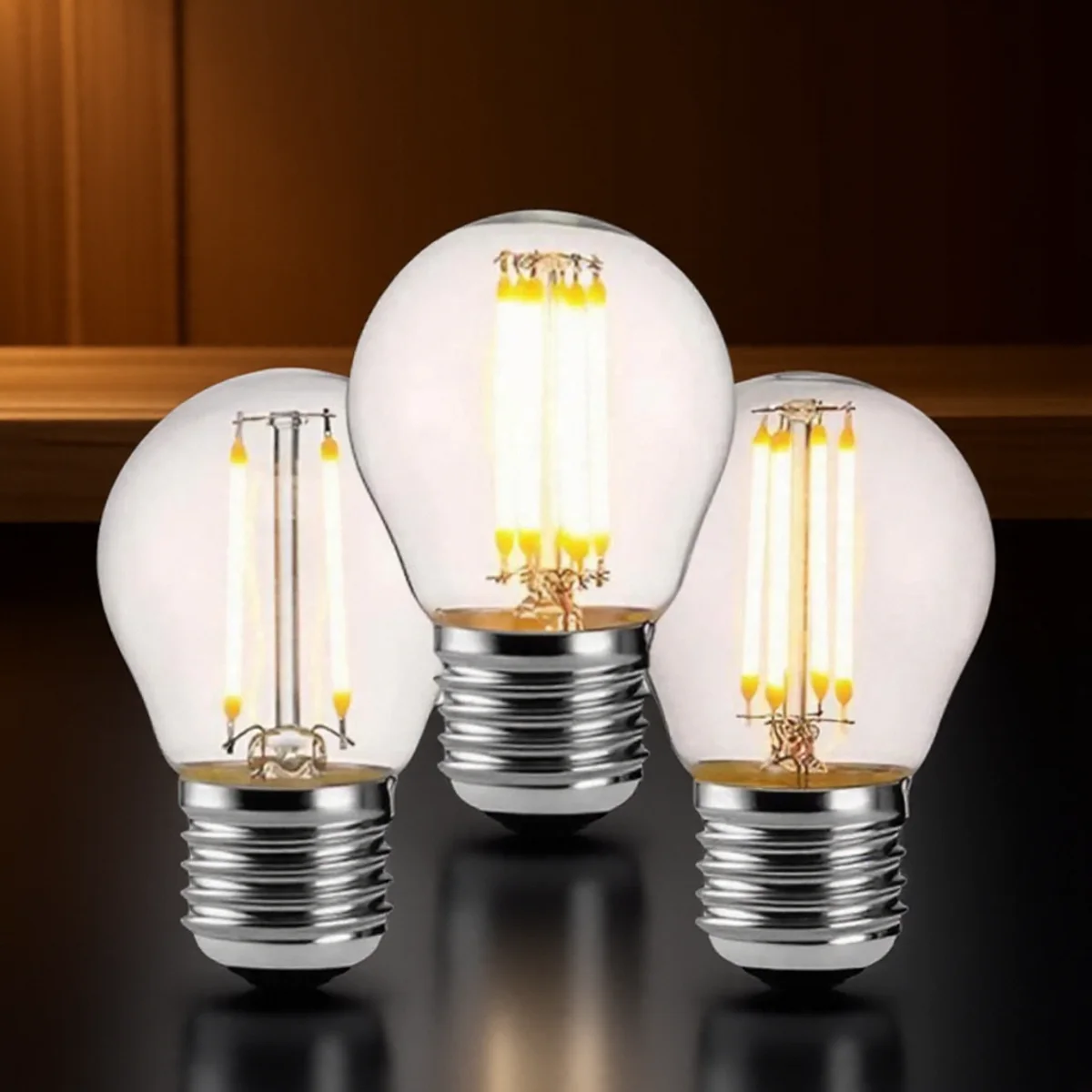 

LED Glass Filament Bulb E27 E14 Vintage 2W 4W 6W Warm Soft Light Ideal for Home Office Decor Holiday Celebrations