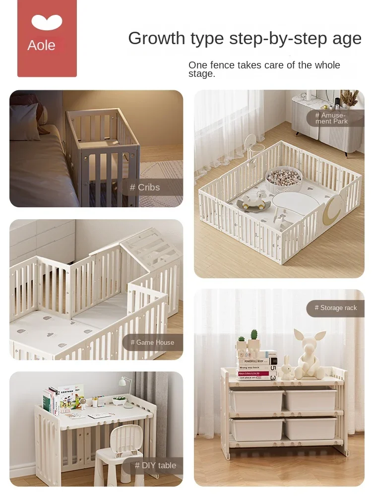 Tqh Game Fence Protective Grating Baby Living Room Baby Indoor Home Toddler Child Play Mat Ground Fence