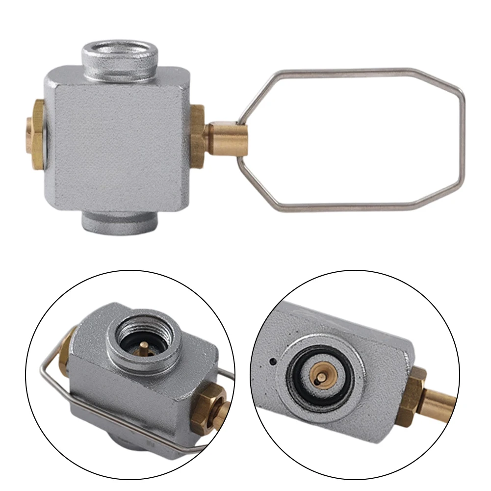 Outdoor Camping Gas Burner Adapter Converter Shifter Refill Tank Conversion Adapter Gas Canister Pressure Relief Valve