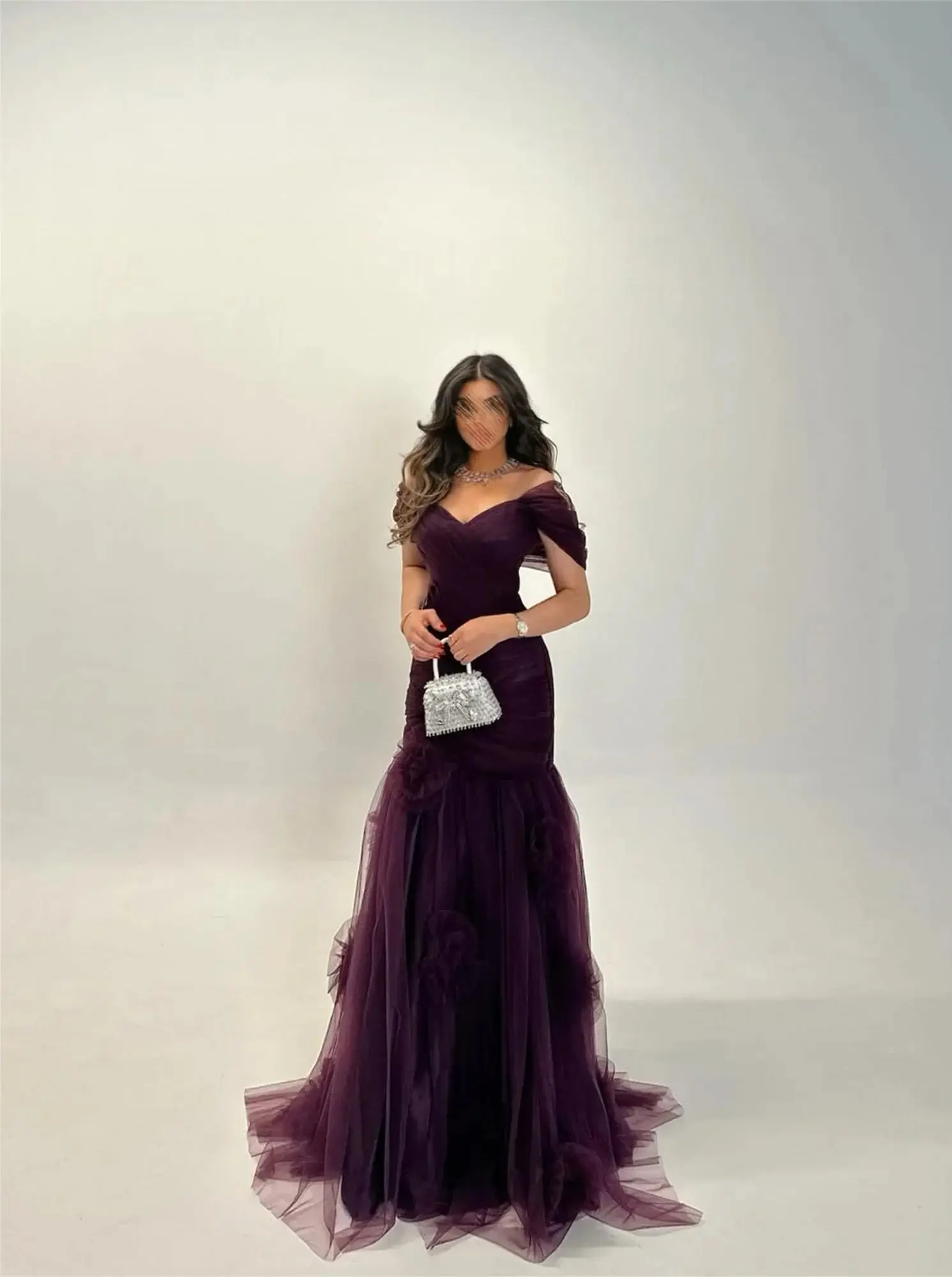 EDECPBM فساتين سهرة Beautiful Prom Dresses Store Luxurious Women's Evening Dresses 2025 Luxury Purple Customized Mermaid Dress