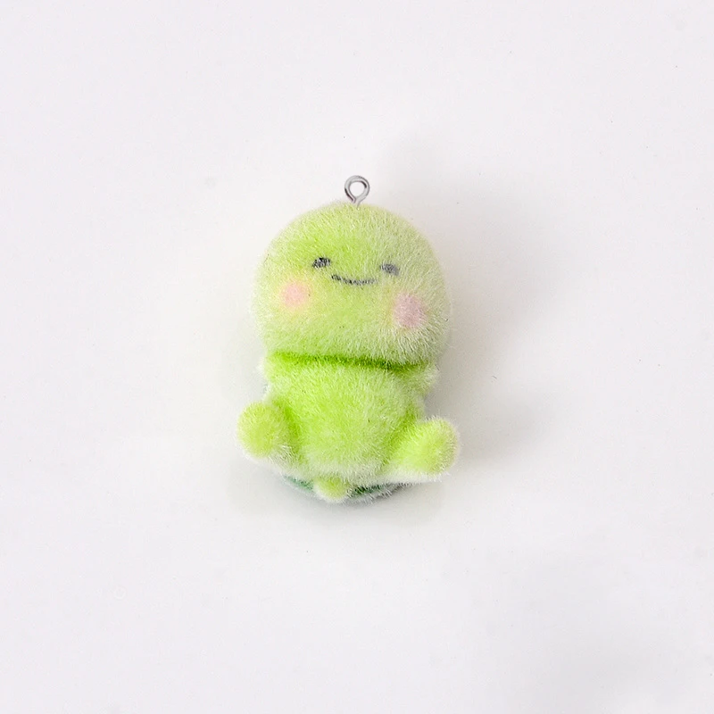 5pcs Flocking Green Turtle Resin Charms Animal Pendant DIY Phone Chains Keychain Accessory for Jewelry Making Findings image 3
