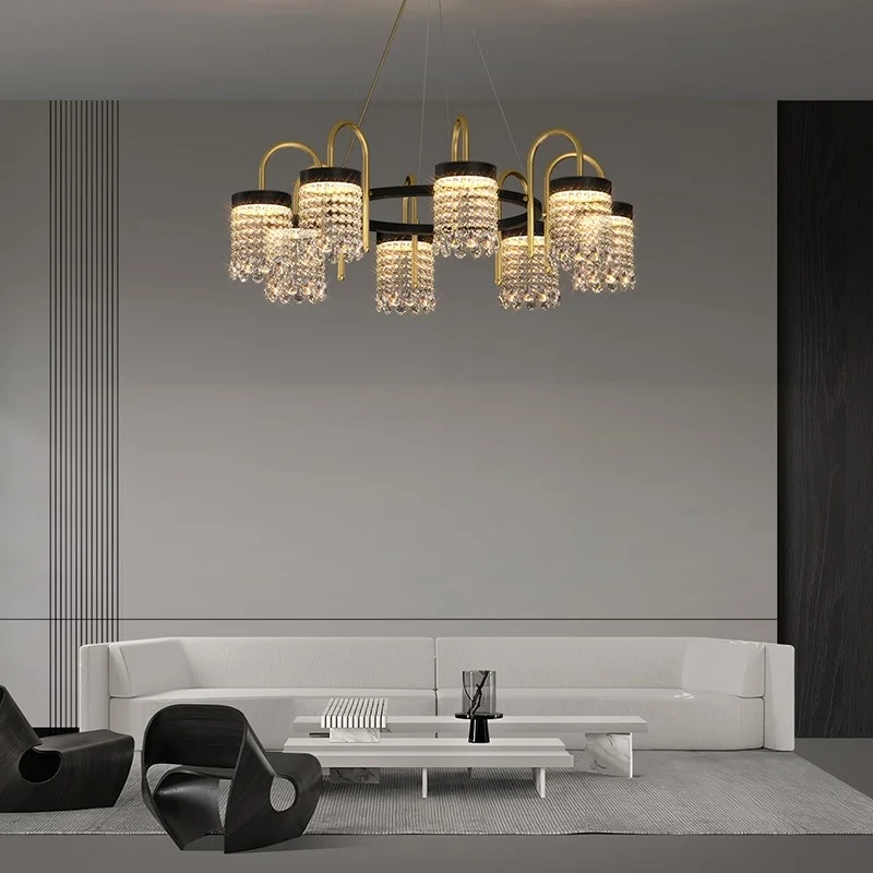 

2025 Noul luster american în stil de arame francez lumină lux living lumină dormitor restaurant luster de cristal