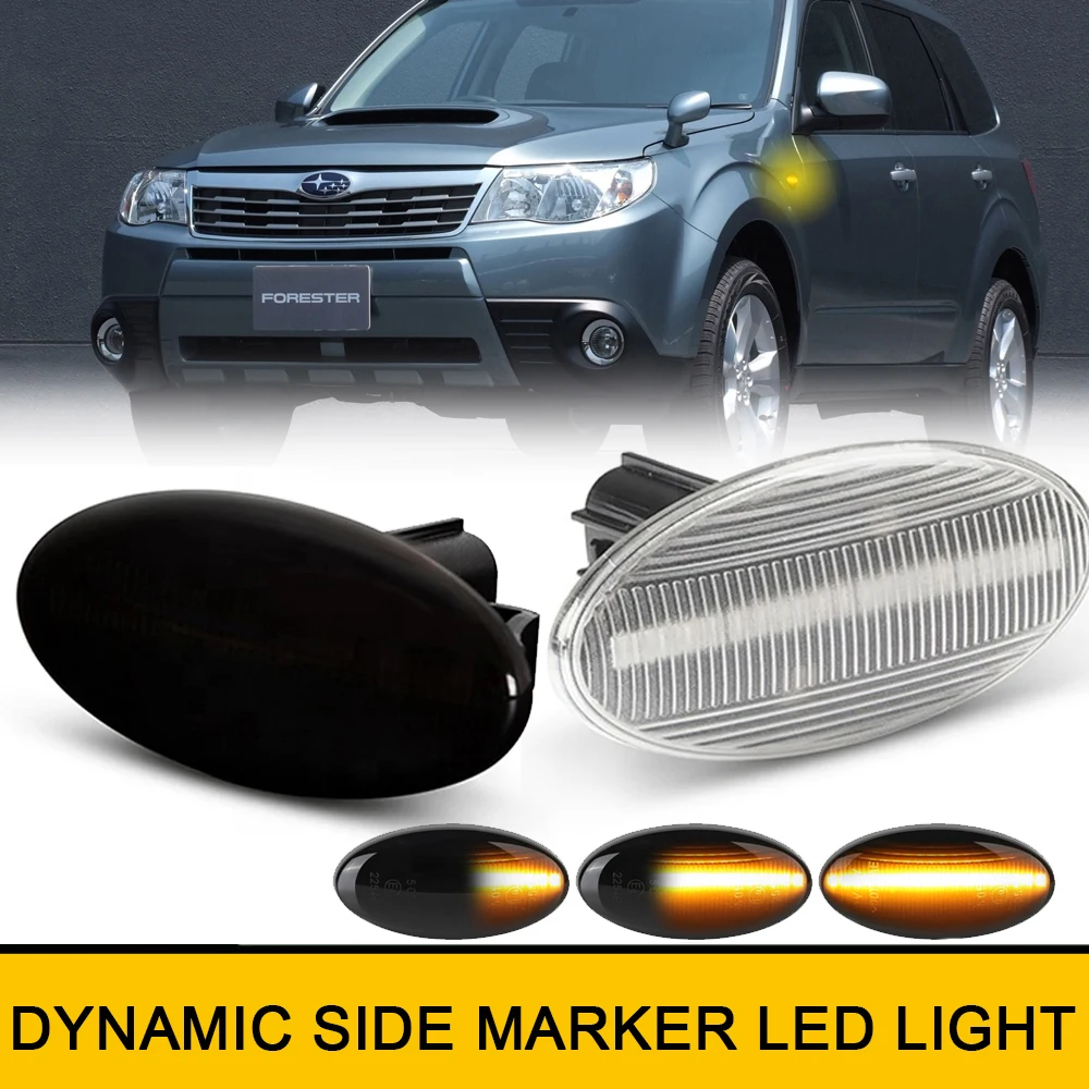 

LED Sequentail Flashing Side Marker Light For Subaru Forester Impreza G12 G13 XV Crosstrek G33 G34 Repeat Blinker Indicator