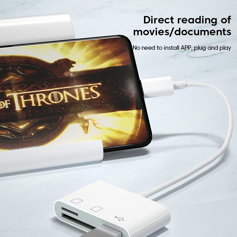 3 In 1 Type-C Adapter TF SD Memory Card Reader OTG USB C USB2.0 Card Connector For iPhone iPad Macbook Laptop USB Type C Adapter