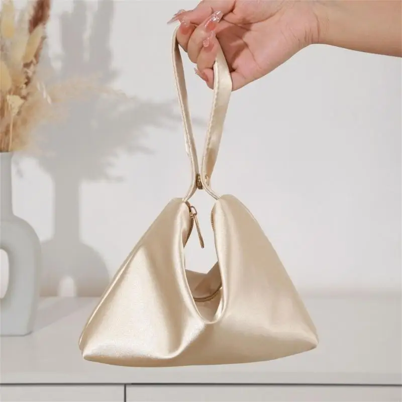 H3CB Elegant Solid Evening Clutch Bag With Closure Top Handle Dumpling Handbags For Prom Event And Wedding Parties