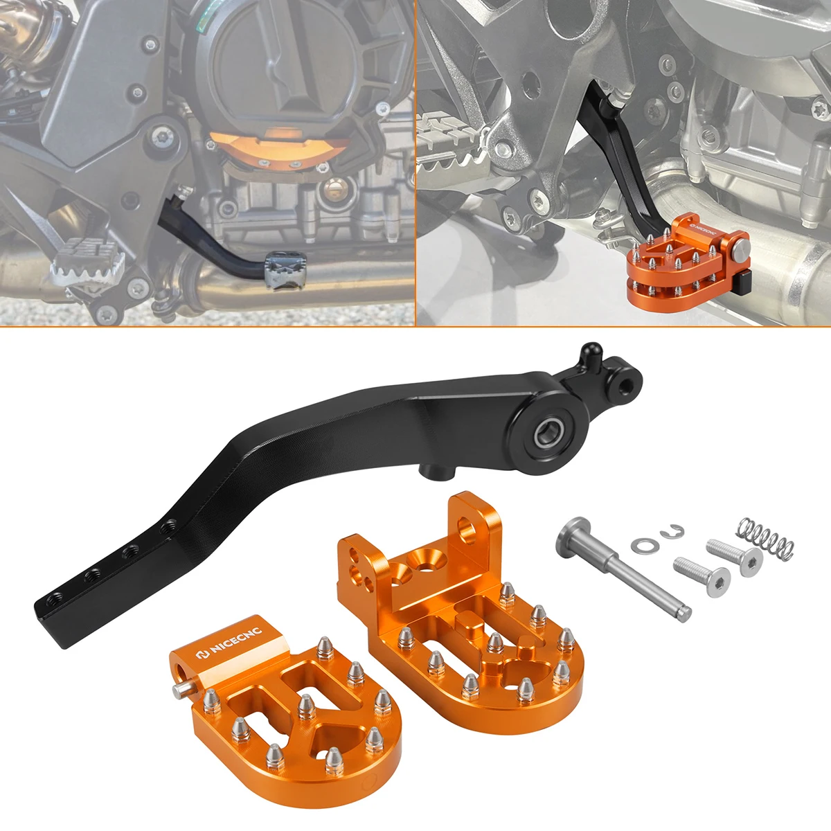

For 2023-2025 KTM 890 SMT Foot Brake Pedal Motorcycle Brake Lever Extension Plate for KTM 790 890 Adventure/R/Rally 2021-2025