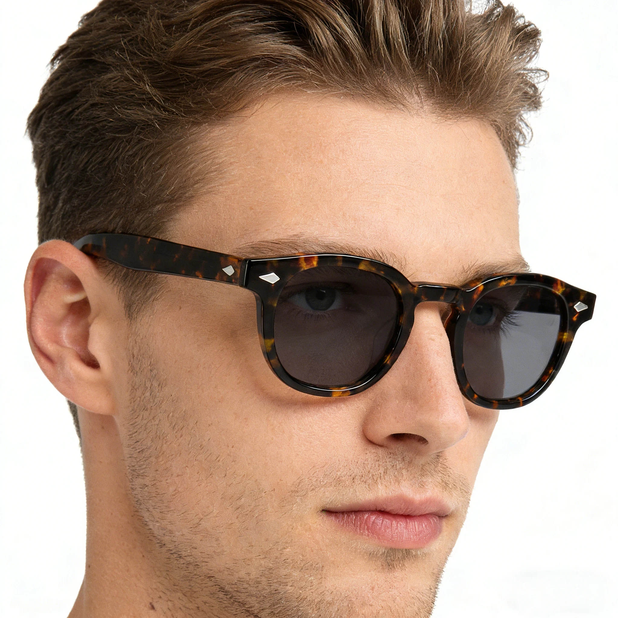 LEMTOSH Style Premium Moscot Design Klassische Retro-Sonnenbrille aus quadratischem Acetat, polarisiert, UV-Schutz für den Außenbereich, für Damen und Herren – Detail 2