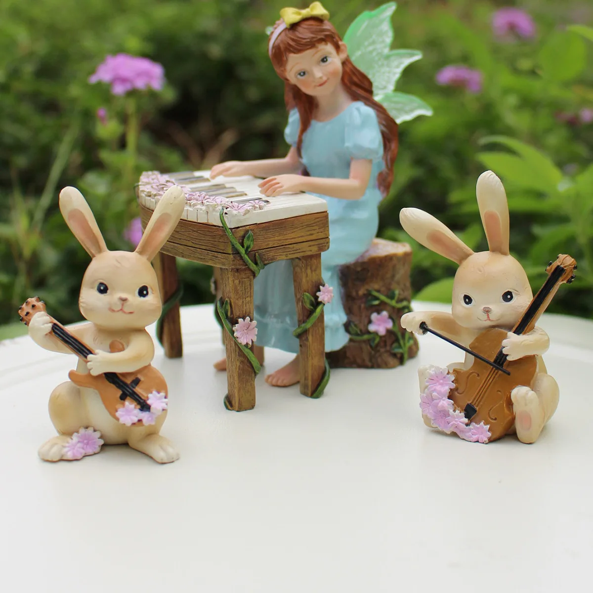 

Glow-in-the-Dark Piano Playing Fairy & Animal Set - Magical Forest Concert Display