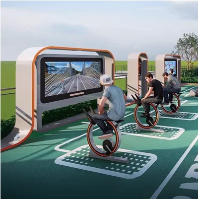 

Intelligent AI Luminous Riding Dynamic Bicycle Park Playground Exercise Facilities Can Be Customized Manufacturers
