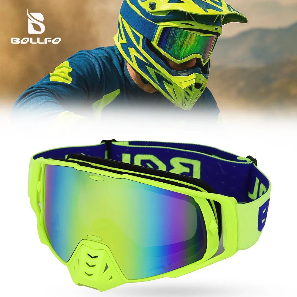 

Dirt Bike Goggles Windproof Desert Dust Proof Helmet Compatible Tactical Riding Goggles UV Protection Men's Off-Road Goggles