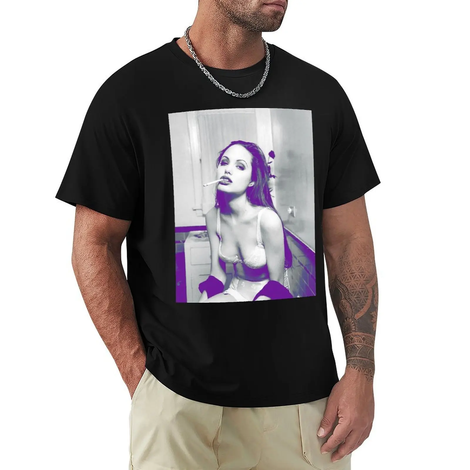 Angelina Jolie - Camiseta informal para hombre, modelo Circa 1994, que combina con todo