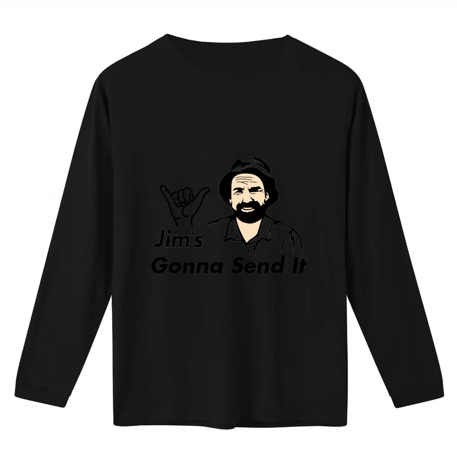 Jim's Gonna Send it T-Shirt Summer Casual Cotton Tee Oversized Streetwear Tops Vintage Graphic Print Loose Fit Short Sleeve